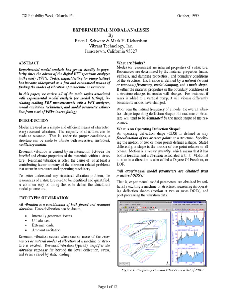 Experimental Mod Al Analysis | PDF | Normal Mode | Spectral Density