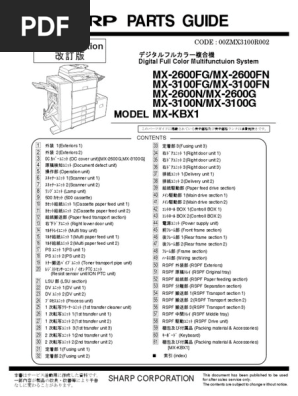 Pg Mx 2600n 3100n Manufactured Goods Technology