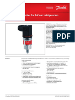 Pressure Transmitter For A/C and Refrigeration: Data Sheet