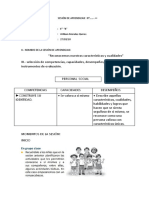 Sesión de Aprendizaje N Caracteristicas y Cualidades