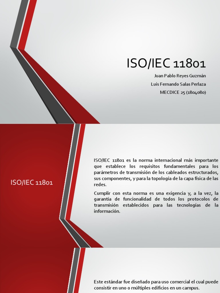 Iso Iec 11801 | PDF | Fibra óptica | Tecnología digital