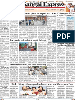 Pdf sangai newspaper download today express Sikkimexpress