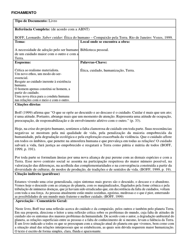 IES Fichamento Modelo | PDF | São Paulo | Brasil