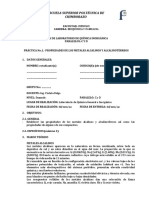 Guía Práctica 1. Propiedades de Metales Alcalinos y Alcalinotérreos