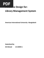 Database Design For Library Management S