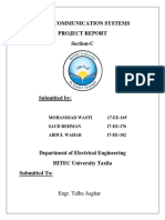 Ee-304 Communication Systems Project Report Section-C: Engr. Talha Asghar