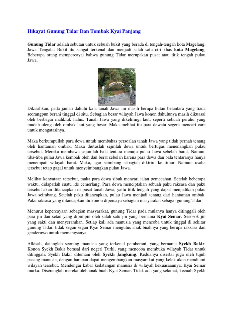 Gunung Tidar | PDF | Sejarah