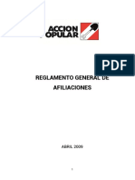 Reglamento General de Afilliaciones PDF
