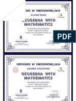 Geogebra With Mathematics: Certificate of Participation/2019