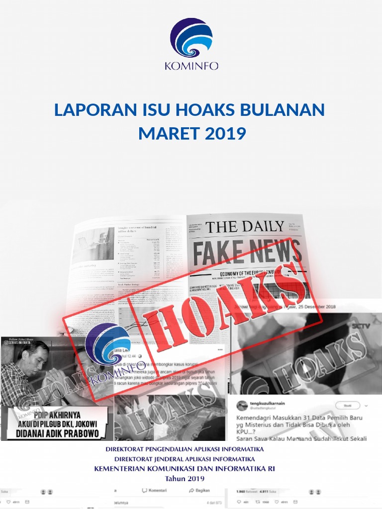Laporan Isu Hoaks Bulanan Maret 2019 Pdf