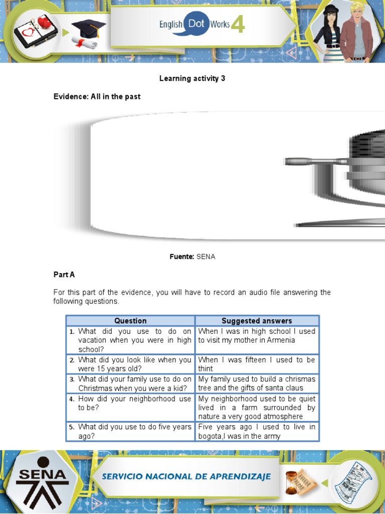 Past Events Narration Activity Guide | PDF