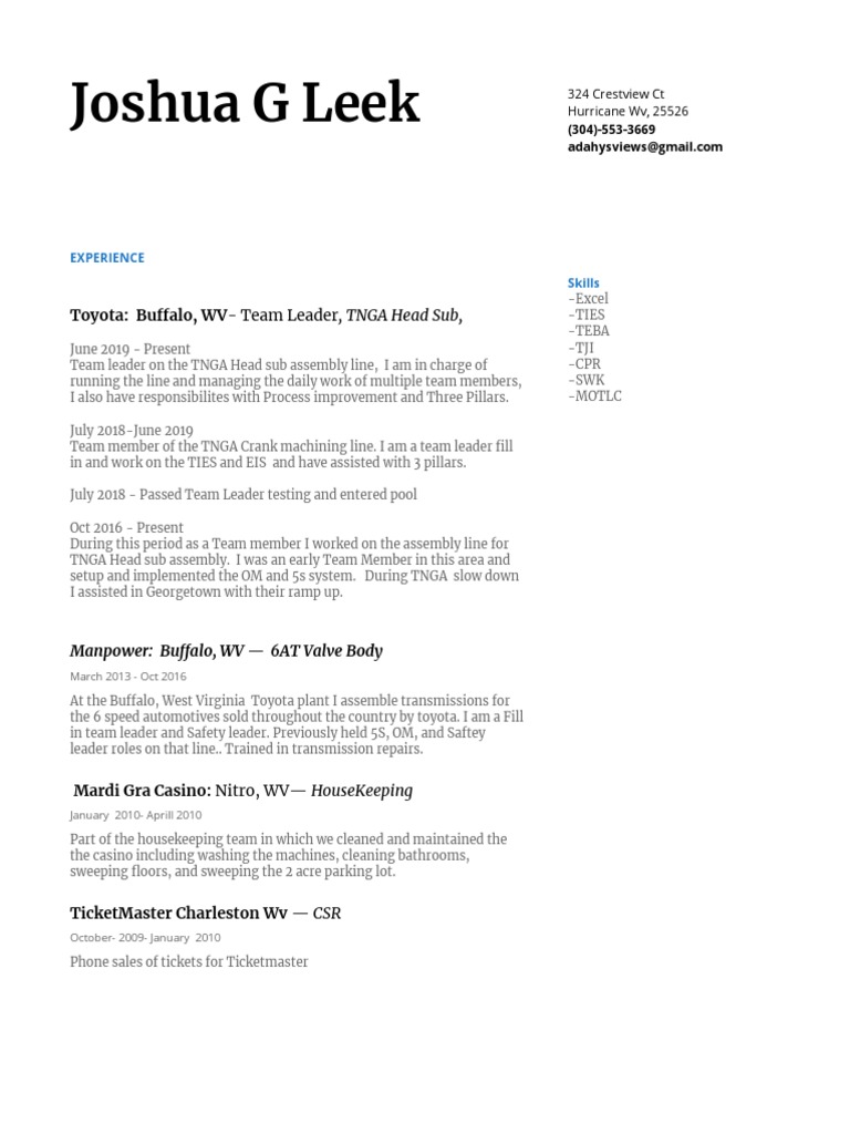 Joshuas Resume Vehicles Technology Engineering