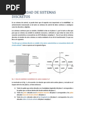 ESTABILIDAD SistDiscretos1 | Determinante | Número complejo
