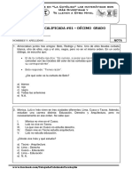Primera Práctica Calificada - Décimo Grado RM 2019 PDF