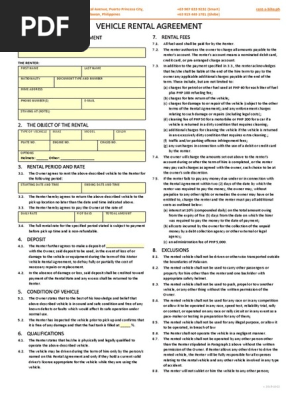 Motorcycle Rental Agreement