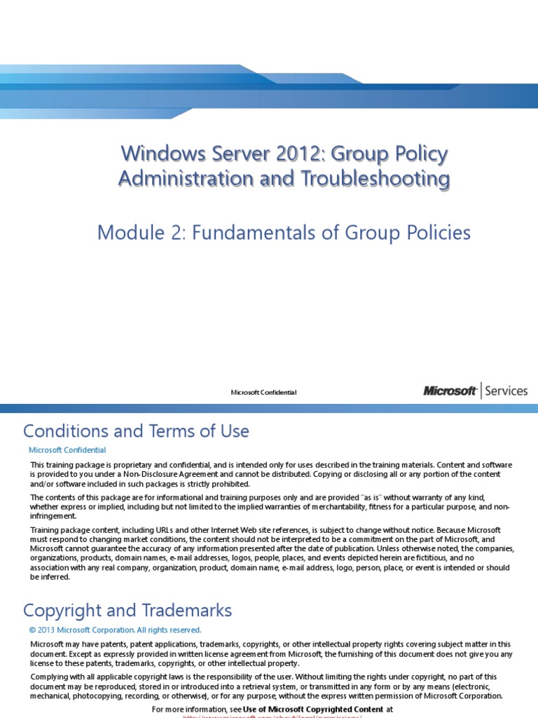 Fundamentals of Group Policies PDF Group Policy Windows Registry