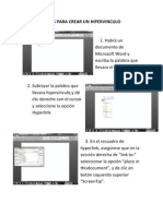 Pasos Para Crear Un Hipervinculo