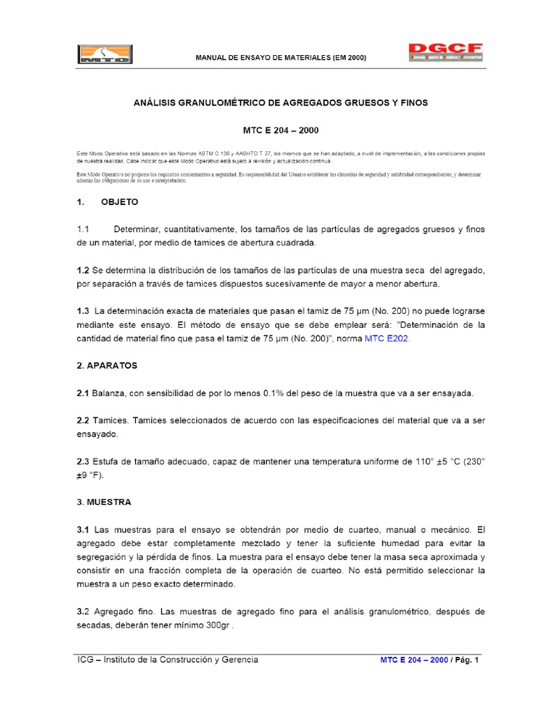 MTC e 204 - 2000 | PDF