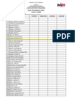 Daily Attendance Sheet: Names