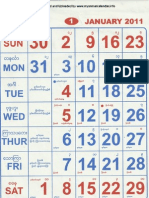 2011 Myanmar Calendar