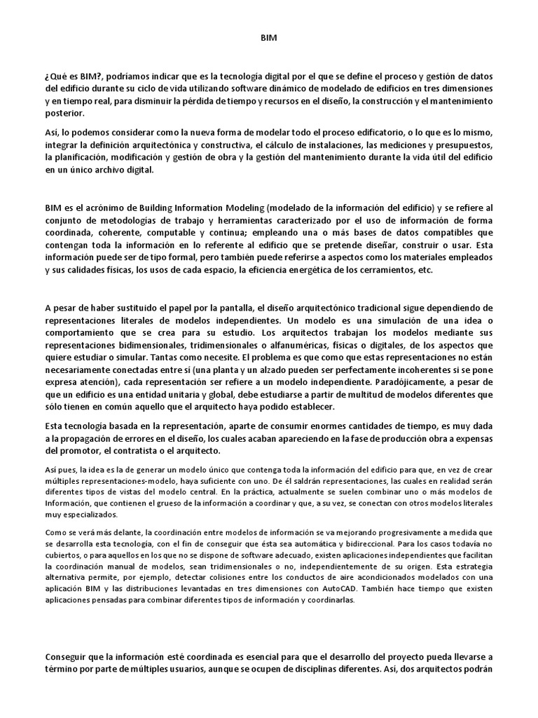 Introducción al Modelado BIM en Arquitectura | PDF | Autodesk Revit ...