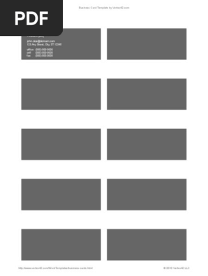 V42 Business Card 10 B
