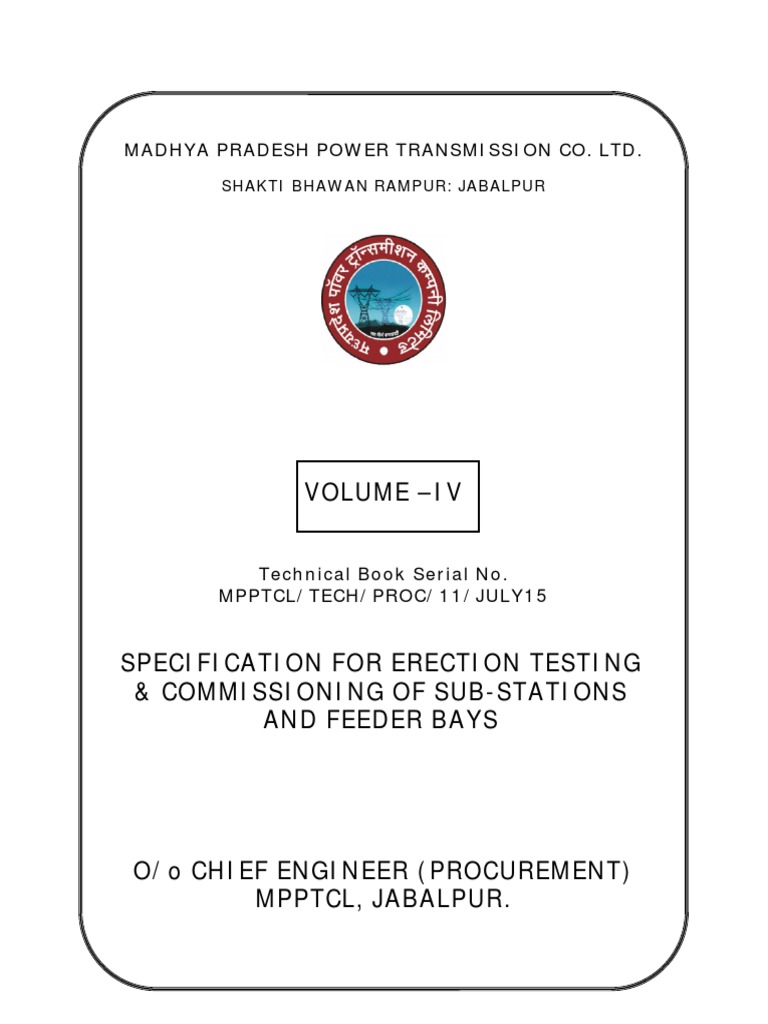 Volume Iv Madhya Pradesh Power Transmission Co. LTD PDF Transformer Switch