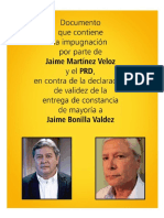 Impugnacion de Jaime Veloz (PRD) vs Jaime Bonilla (MORENA)