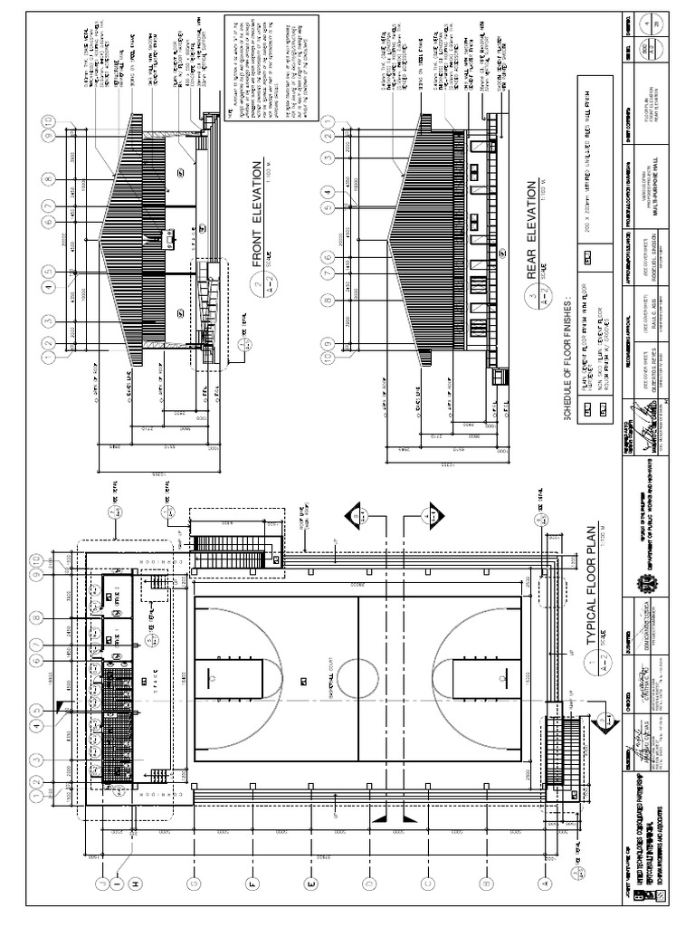 A2 floor plan (covered court)