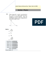 Section: Physics: JEE MAIN 2019 Question Paper and Answer Key - Paper 1 (Jan 11, Shift)