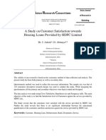 A Study On Customer Satisfaction Towards Housing Loans Provided by HDFC Limited