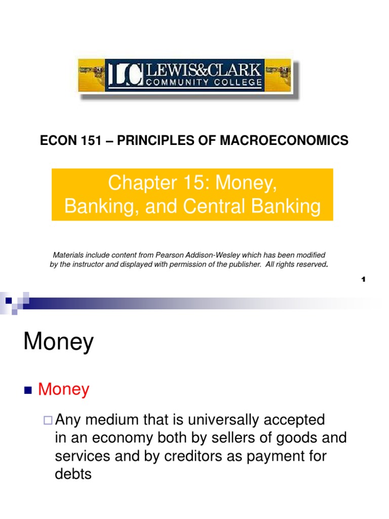 Understanding the Role of Money, Banking, and Central Banking in