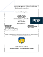 Financial Analysis and Strategic Approach of Karvy Stock Broking Limited and Its Competitors