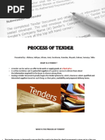 Process of Tender: Presented By:-Abhinav, Adityan, Afreen, Amir, Gursharan, Hamdan, Mayank, Salman, Sumaiya, Talha