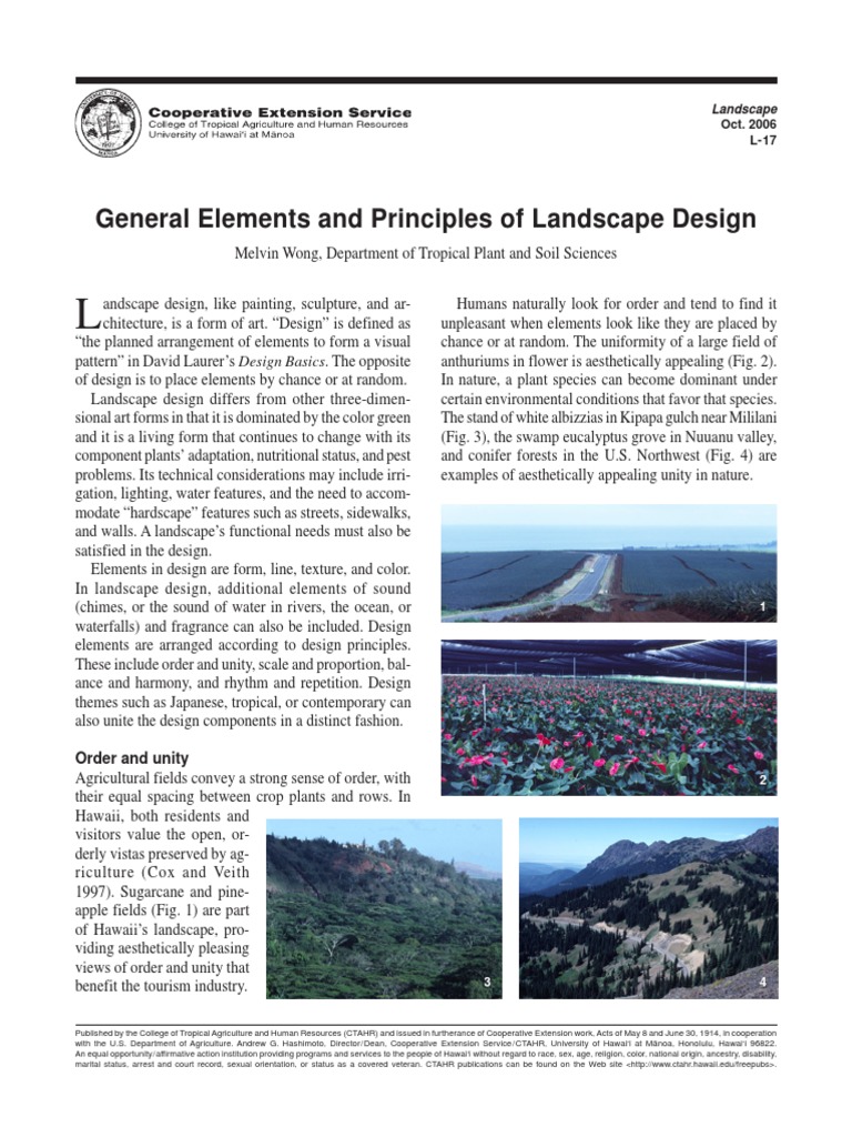 Principles of Landscape Design | PDF | Landscape | Horticulture And ...