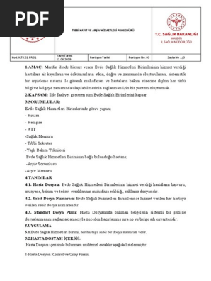 k tk pr 01 tibbi kayit ve arsi v hi zmetleri proseduru 1 donusturuldu pdf k tk pr 01 tibbi kayit ve arsi v hi zmetleri proseduru 1 donusturuldu pdf