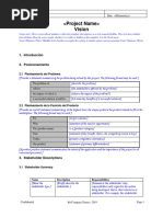 System Vision Document Template | PDF | Risk | System