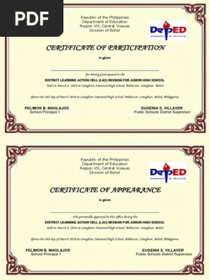Certificate of Participation