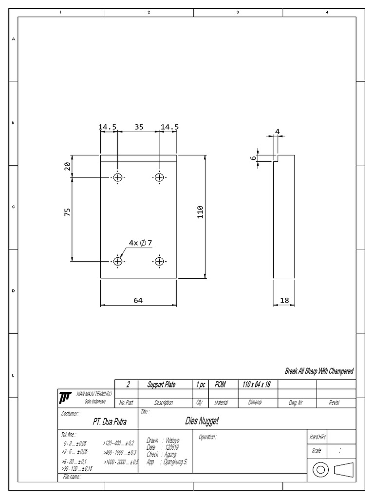 Support Plate Dies Nugget | PDF