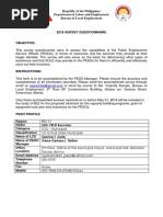 2018 Revised PESO Survey Form