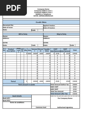Credit Note