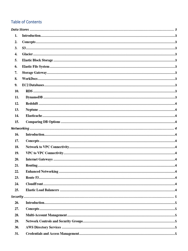 AWS Data Storage and Networking Guide | PDF | Communications Protocols ...