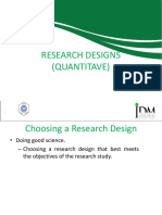 Choosing Quantitative Research Designs