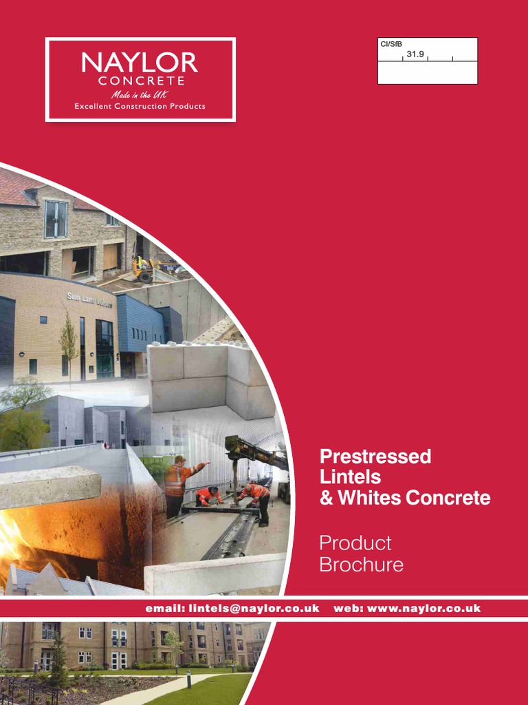 Naylor Lintels PDF Specification (Technical Standard) Prestressed