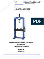 Prensa Hidraulica Con Cilindro Movil Aslak Metalkraft WPP 30 Ref. 4001030 0 PDF