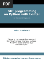 Tkinter Cheat Sheet | PDF | Menu (Computing) | Human–Computer Interaction