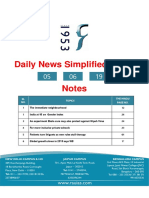 Daily News Simplified - DNS: SL. NO. Topics The Hindu Page No