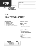 Year 10 Geography: Baulkham Hills High School