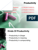 Productivity: - Ananda Dwi Rahma (15020154023) - Marini Saraswati (15020154025) - Jamiatus Soleha (15020154031)