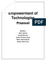 Empowerment of Technologies: Proposal